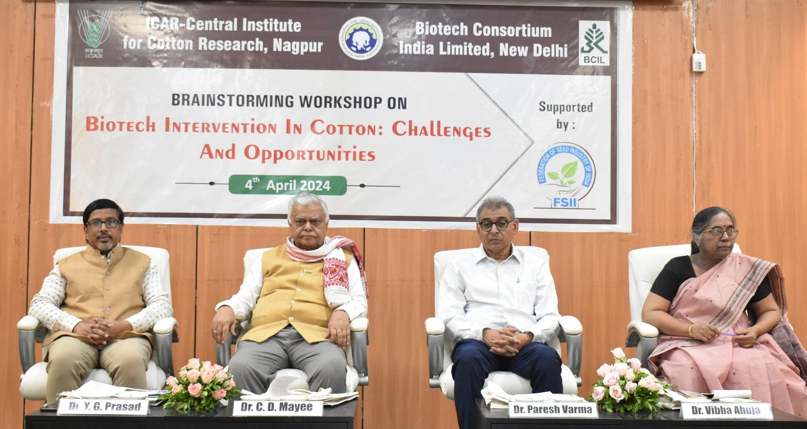 Brainstroming Workshop On Biotech Intervention In Cotton Challeges and Opportunities