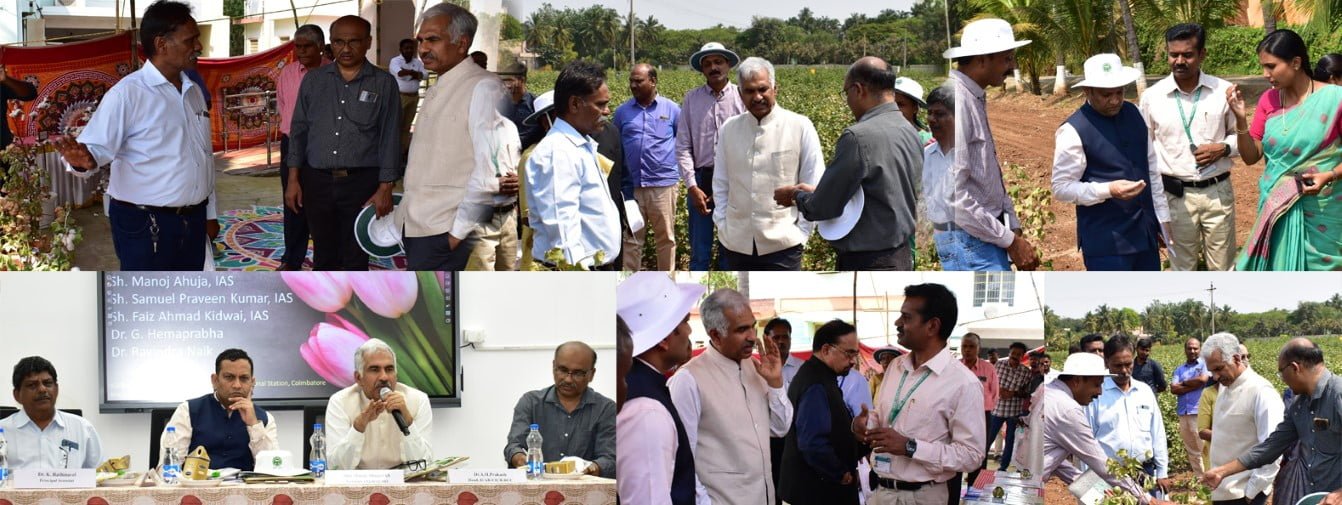 Sh. Manoj Ahuja, Secretary, Ministry of Agriculture, GOI, visited CICR, RS, Coimbatore and Interacted with Scientists