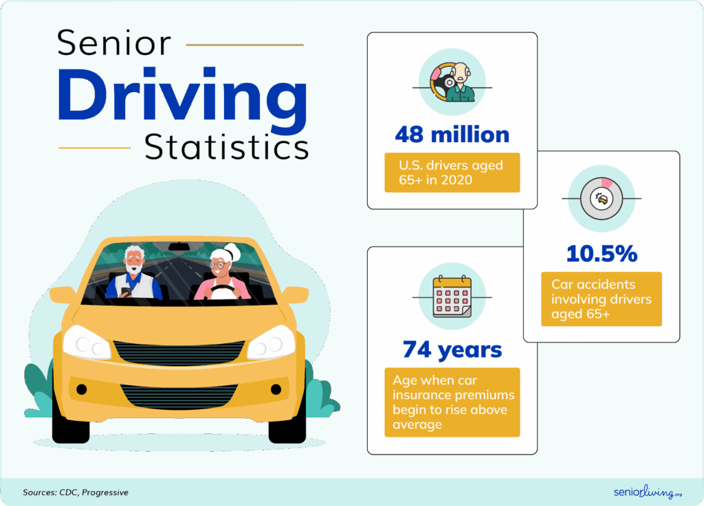Senior Driving Statistics infographic