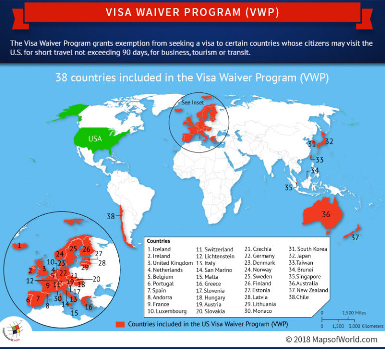 world map showing visa waiver countries