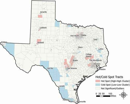 A map of Texas highlighting regions with the highest SNAP participation rates in 2025