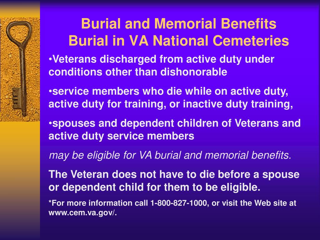 Burial and Memorial Benefits — Burial in VA National Cemeteries