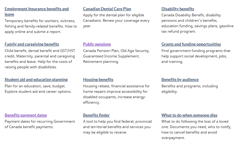 CRA Benefits Payment