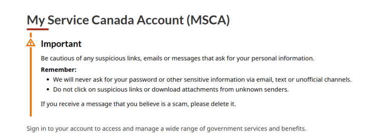 My Service Canada Account