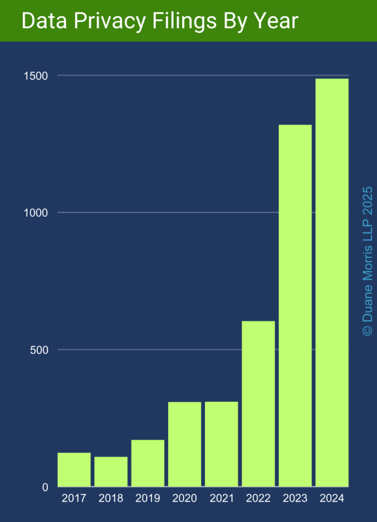 Data Privacy Filings By Year